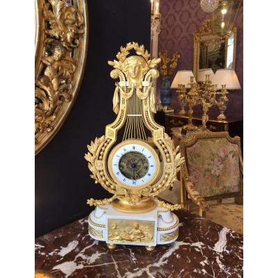 Louis XVI Lyre Clock