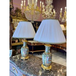 Pair Of Chinese Porcelain Lamps