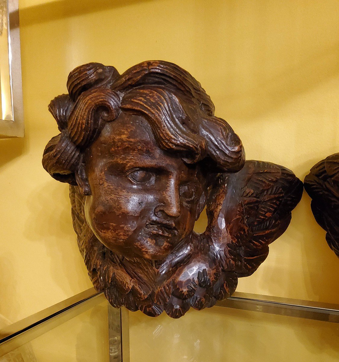 Baroque Cherubs, Wings Outstretched. Fruit Wood, 17th Century. -photo-7