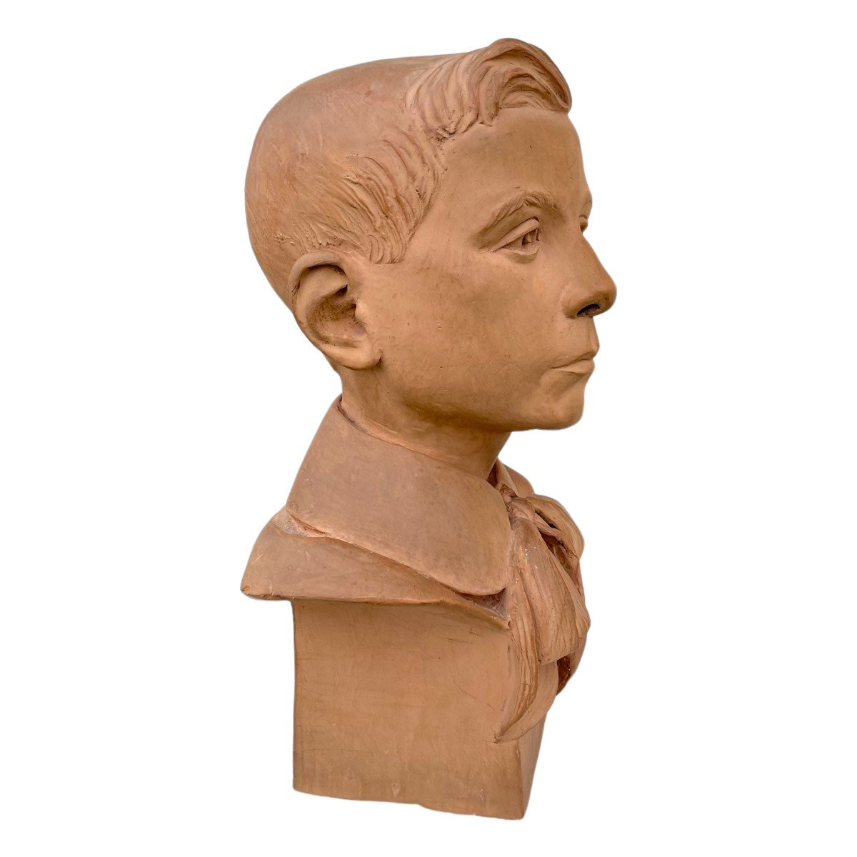 Terracotta Bust Of A Young Man-photo-4