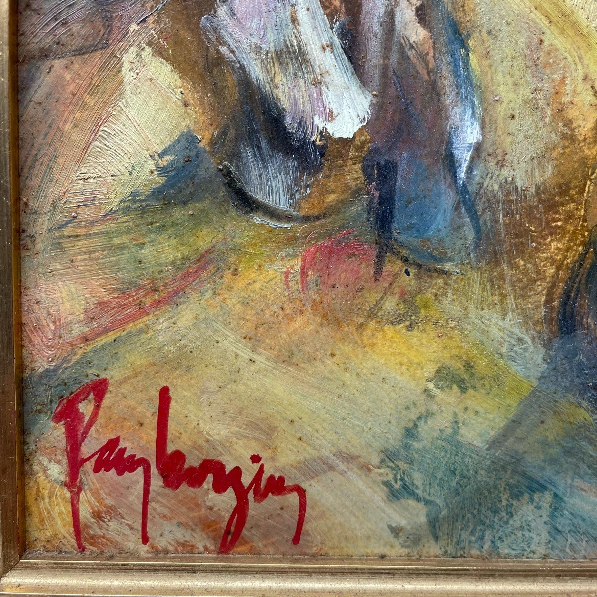 The Horsewoman - Oil On Panel Signed Pamboudjian-photo-2