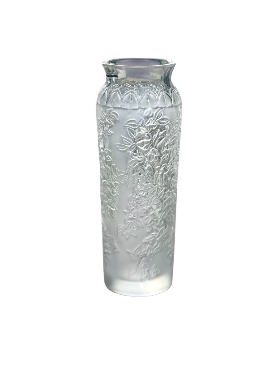 Lalique France Bougainvillea Vase-photo-2