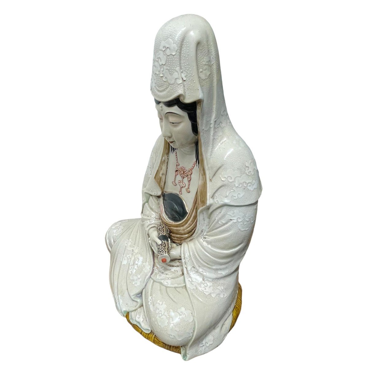 Statuette De Guanyin En Porcelaine Ornementée - Guan Yin-photo-2