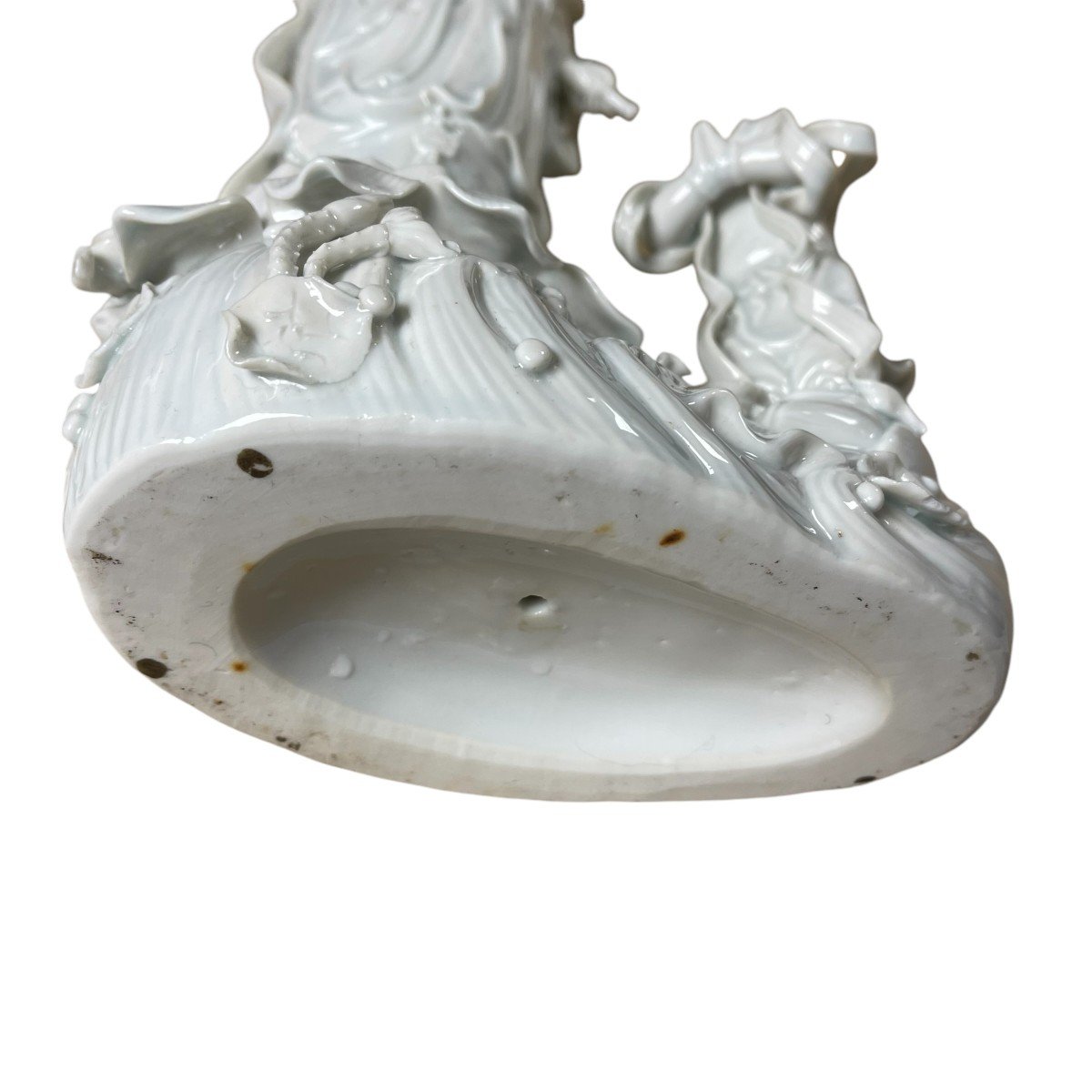 Statuette De Guanying En Porcelaine Blanche-photo-6