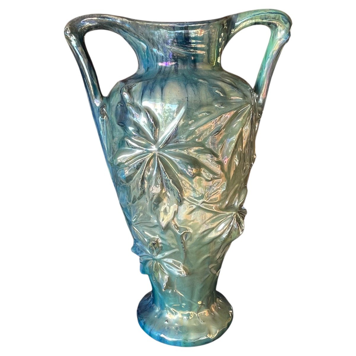 Large Amphora Vase By Albert Schneider - Virginia Creeper-photo-3