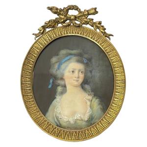 Portrait Miniature De La Comtesse Sophie Potocka