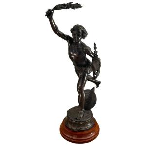 The Victor - Allegorical Bronze By Adiren Gaudez