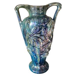 Grand Vase Amphore d'Albert Schneider - vigne vierge