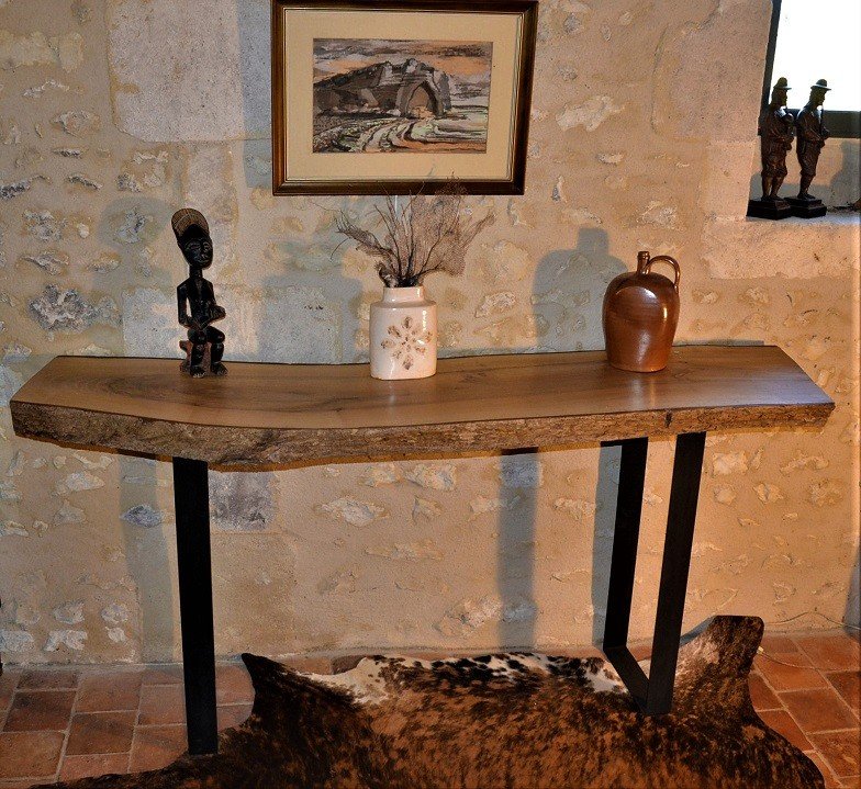 Console En Noyer Massif