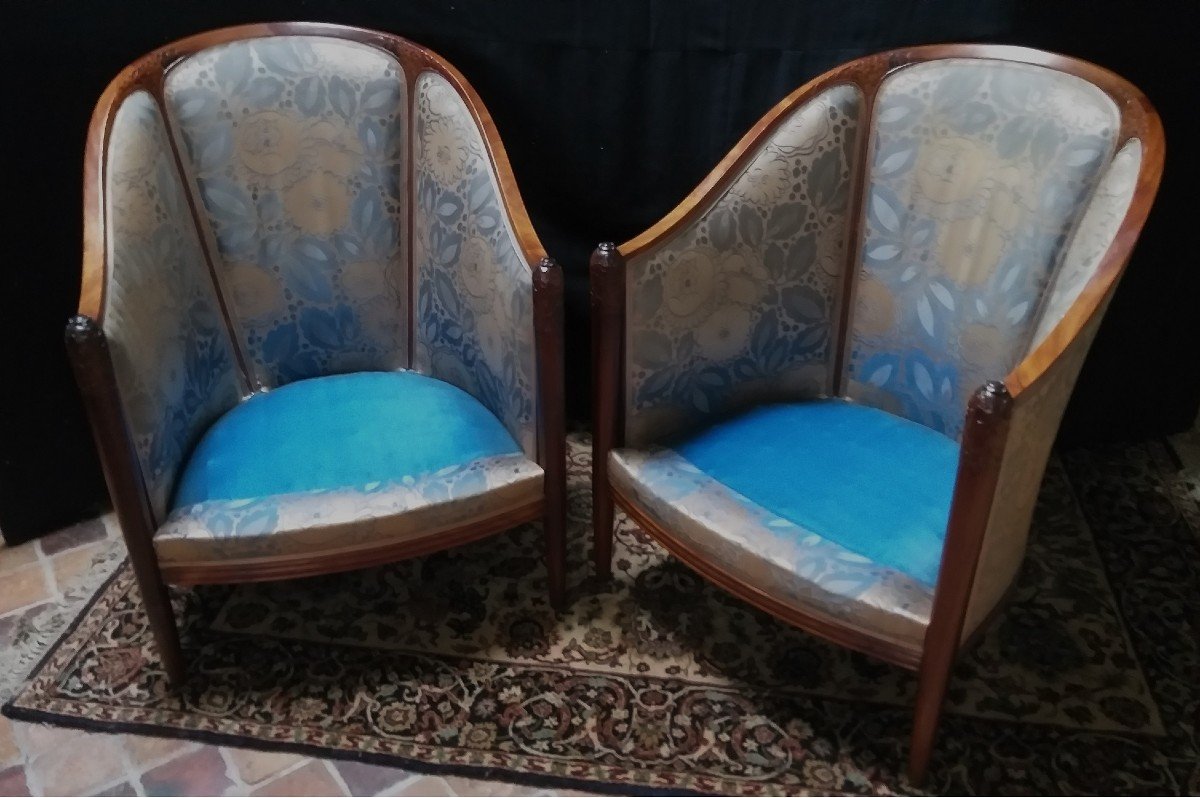 Pair Of Art-deco Bergeres-photo-5