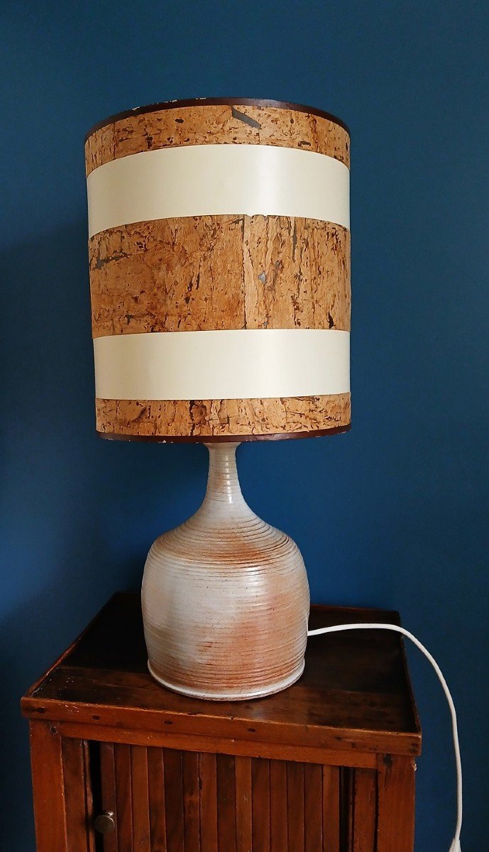 1960s Stoneware Lamp-photo-4