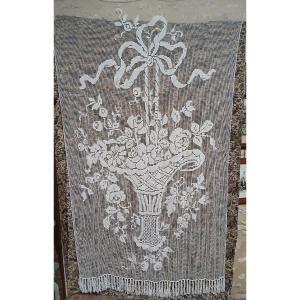 Large 19th Century Net Door Curtain