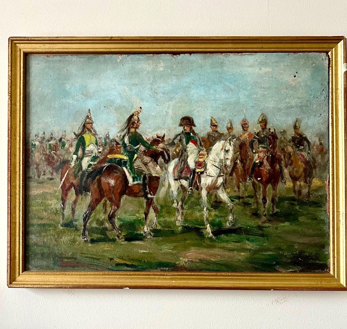 Painting By Paul-émile Perboyre “napoleon I And His Army”-photo-2