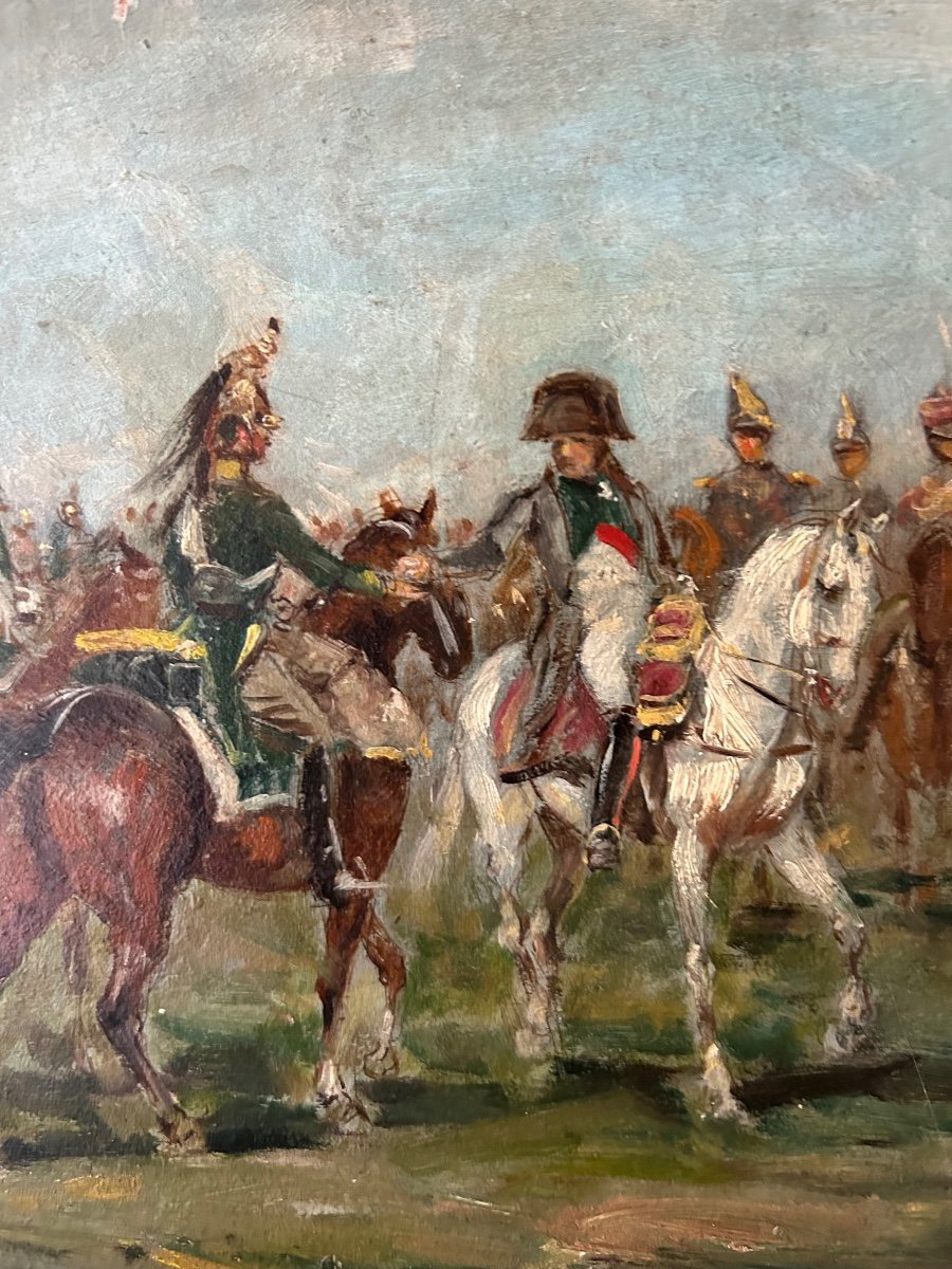 Painting By Paul-émile Perboyre “napoleon I And His Army”-photo-3