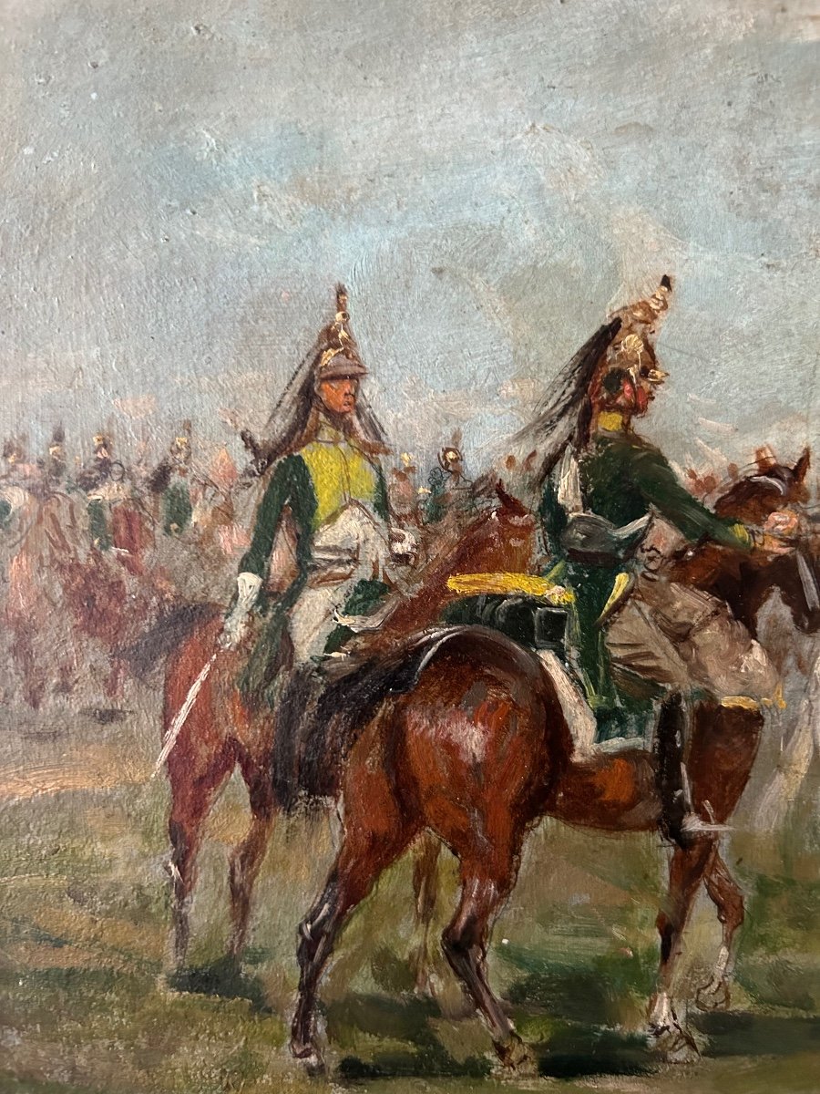 Painting By Paul-émile Perboyre “napoleon I And His Army”-photo-4