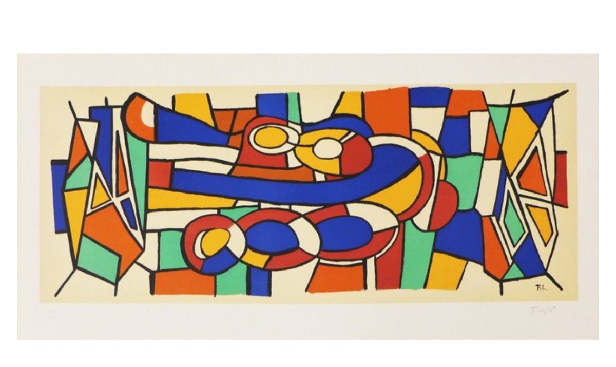 Lithographie D’après Fernand Léger. Eude De Fresque 1968