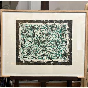 Etching Jean-paul Riopelle. Canadian “flies To Be Married” 1985. Galerie Lelong Publisher