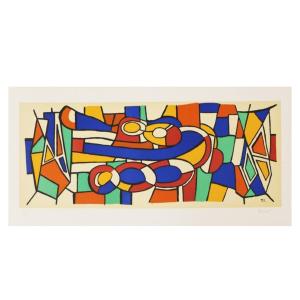 Lithographie D’après Fernand Léger. Eude De Fresque 1968