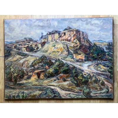 Oil On Canvas "the Sainte Victoire Mountain" 1955
