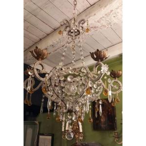 Venetian Chandelier In Crystal And Glass