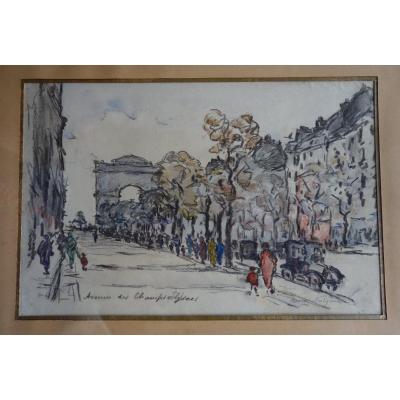 Henri Noizeux (1871-?), Avenue Des Champs Elysées