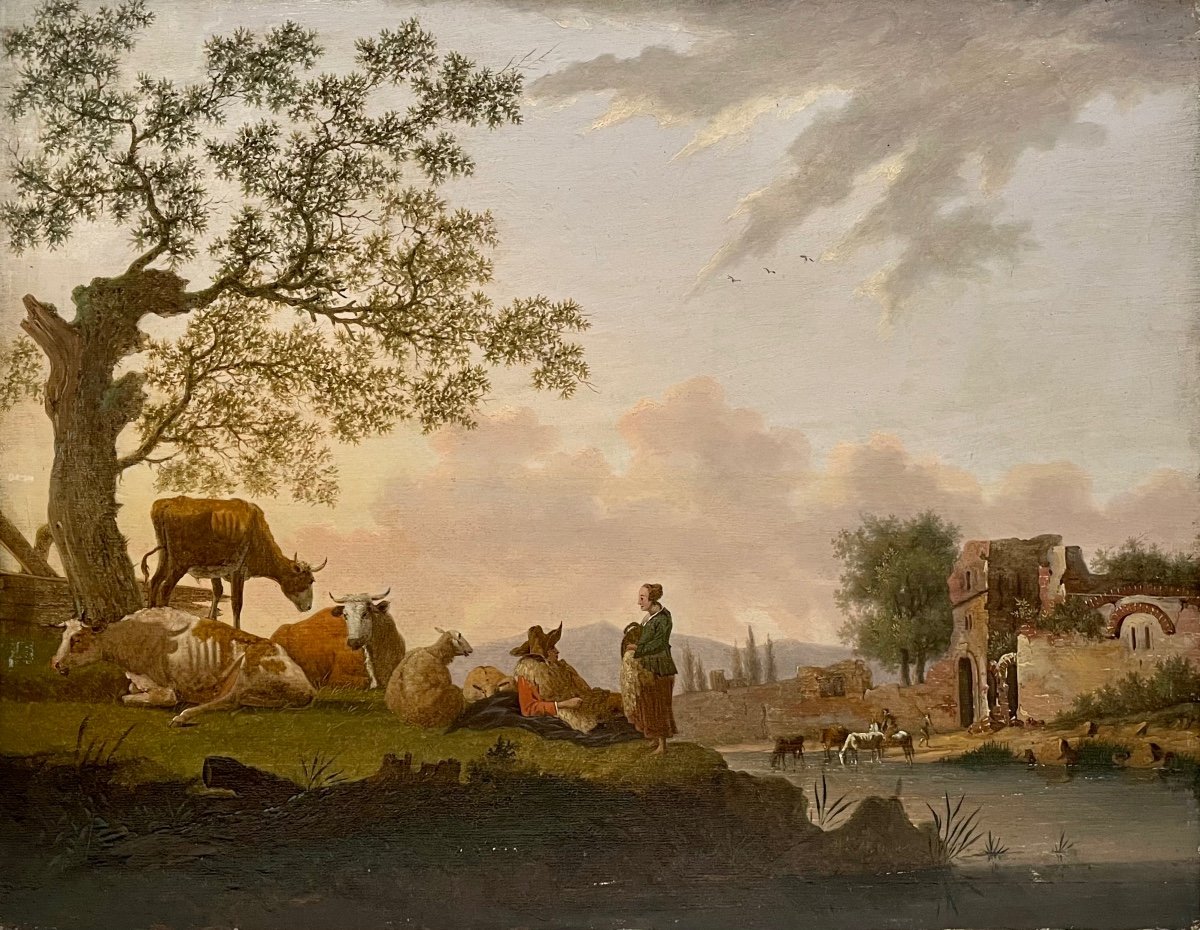 Paysage Hollandais XVIIIème 