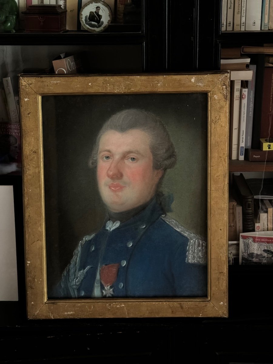 Pastel Portrait Of An 18th Officer-photo-2
