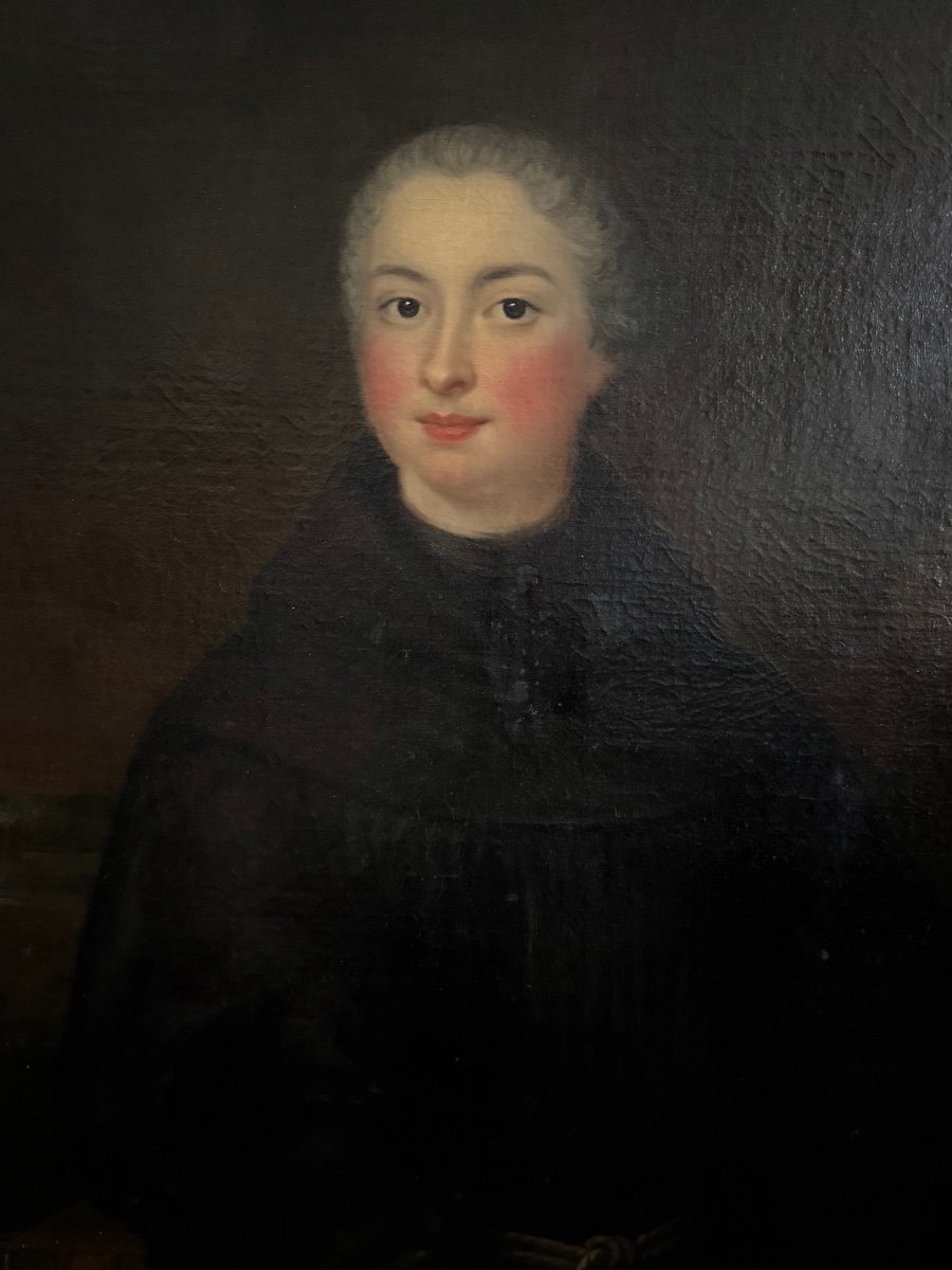 Large Portrait Of An Aristocrat In Its Period Frame -photo-1