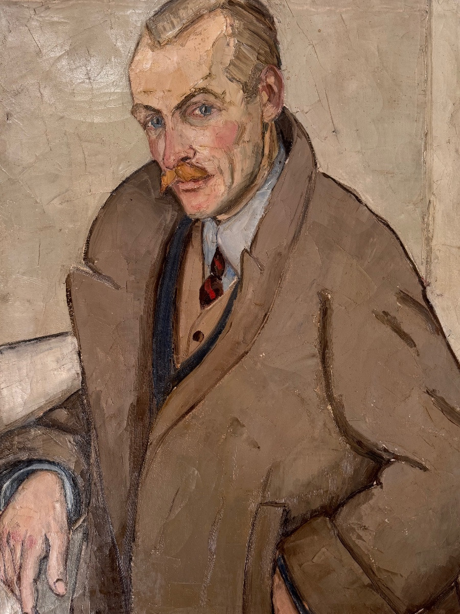 Portrait Homme En Costume.  Style Bloomsbury -photo-3