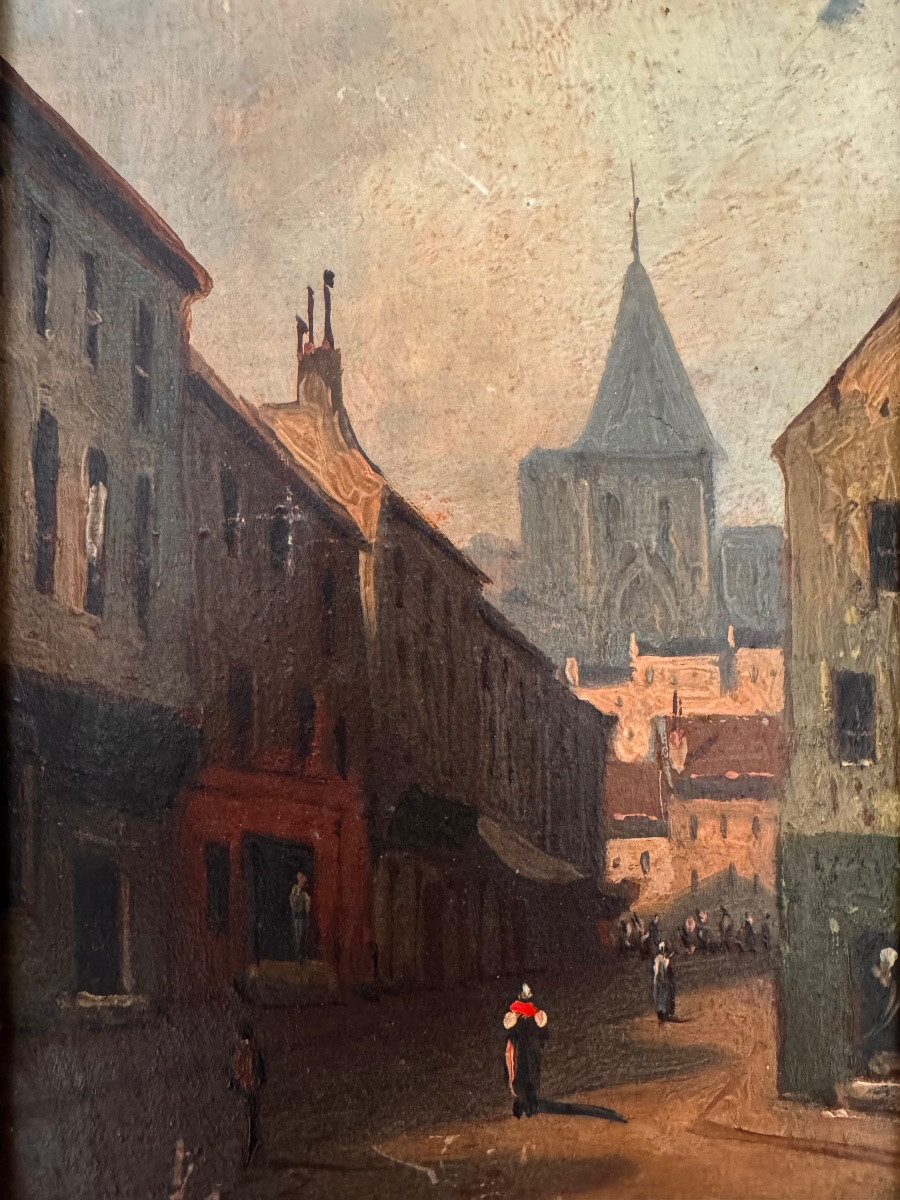 Busy Street, German City By Ferdinand Melly-photo-3