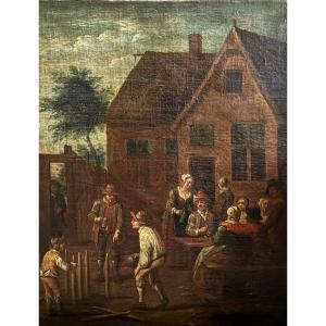 Bowling Game, 18th Dutch School 