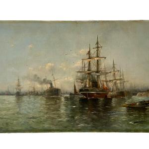 Maritime Scene, Marine Circa 1900