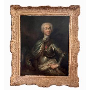 Grand Portrait Militaire D’un Chevalier De Saint Louis