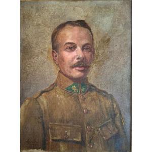 Portrait D’un Soldat De La Guerre 14-18