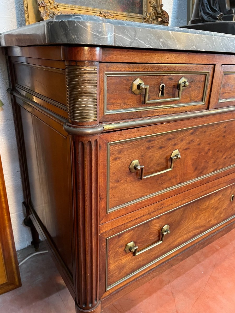 Louis XVI Period Chest Of Drawers By Master Cabinetmaker étienne Avril (1748-1791)-photo-2