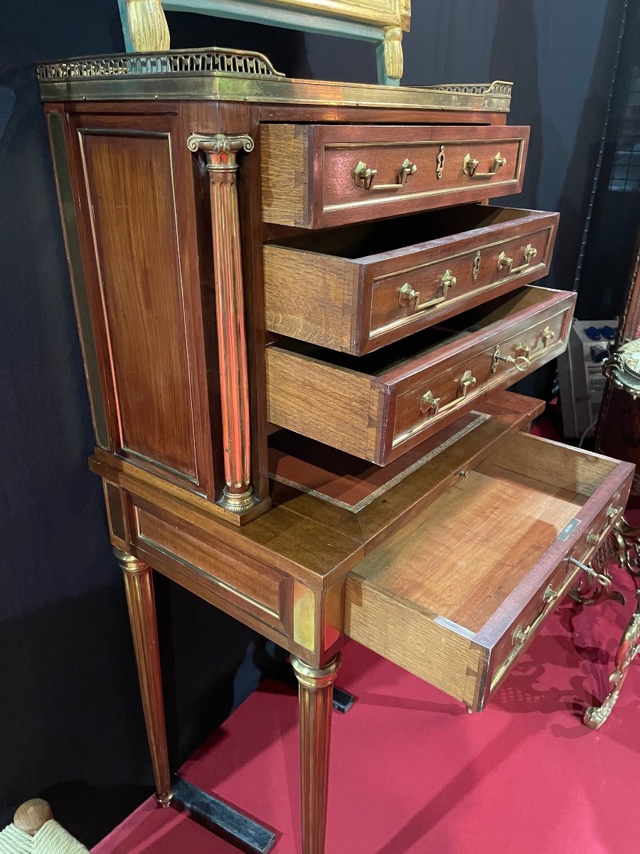 Petit Bureau Bonheur Du Jour De Style Louis XVI -photo-1