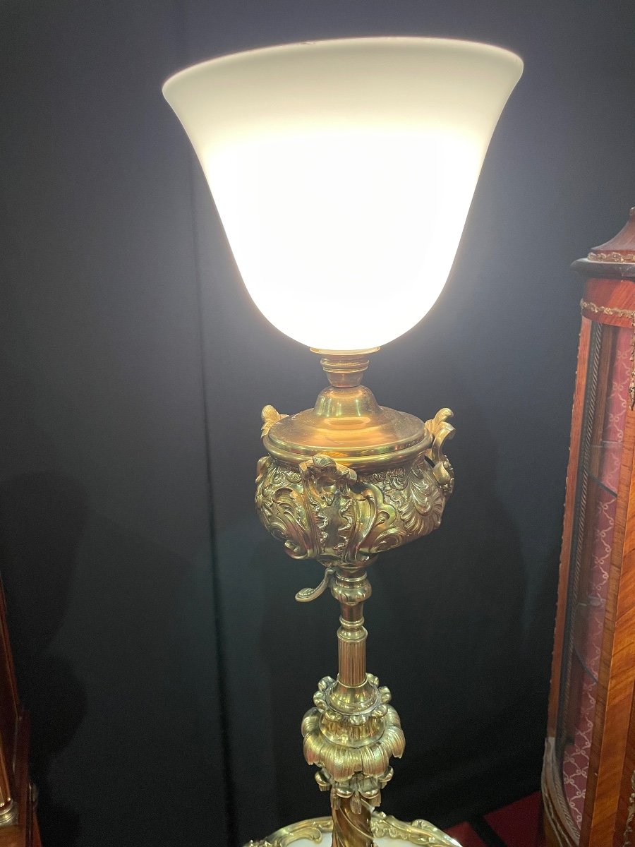Louis XV Style Gilt Bronze Floor Lamp -photo-3