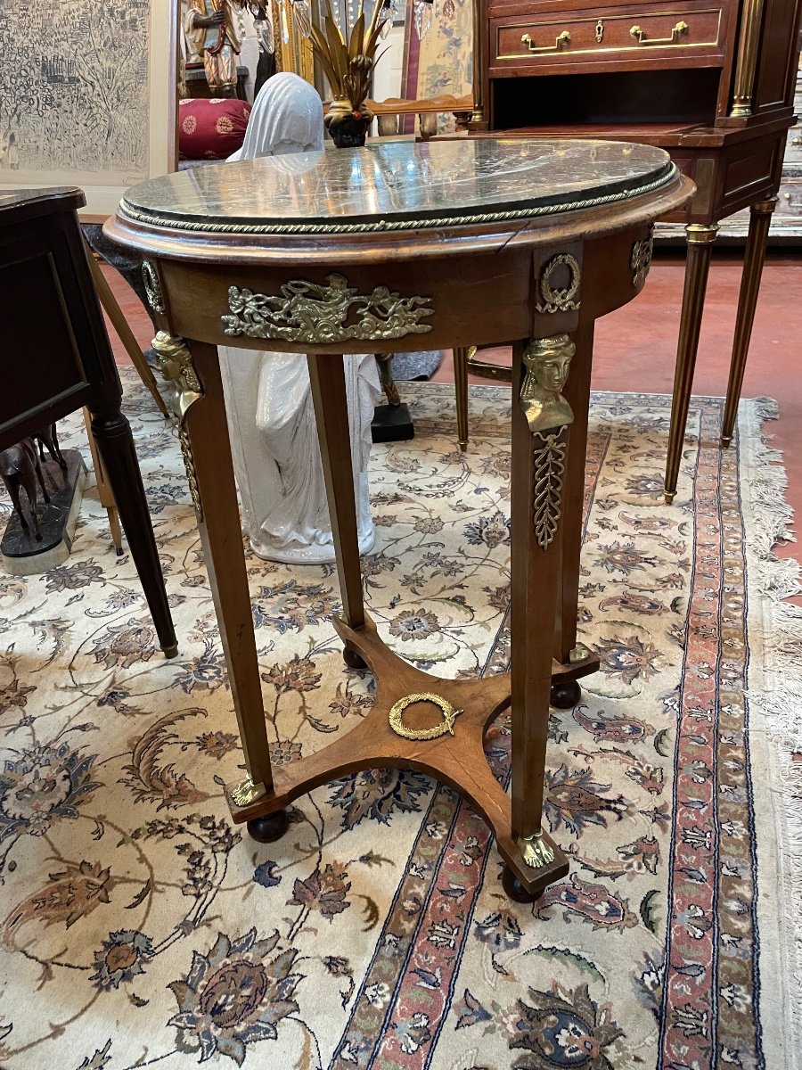 Consulate Style Middle Pedestal Table Return From Egypt 