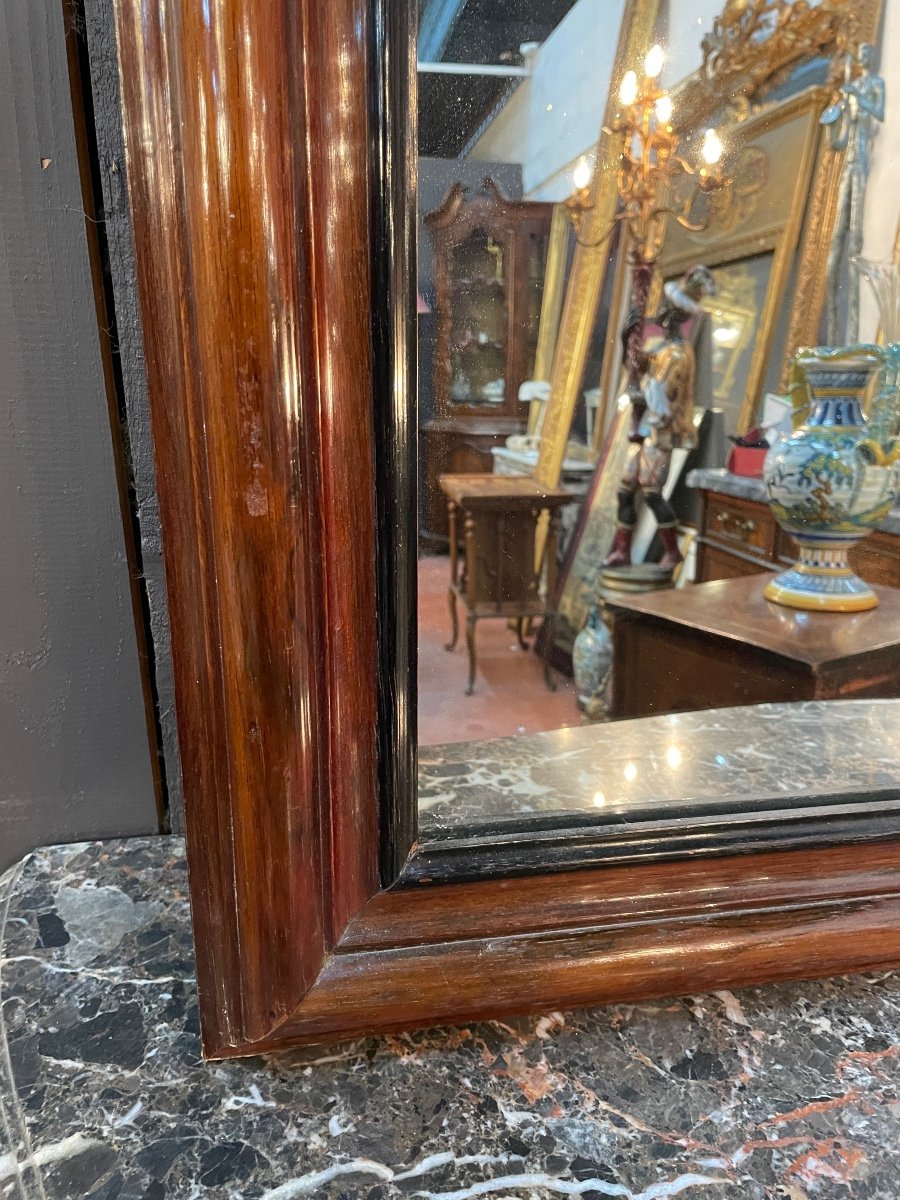 Large Louis Philippe Period Rosewood Mirror -photo-2