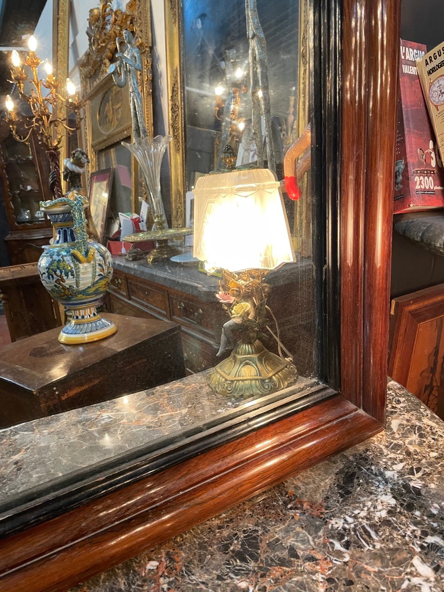 Large Louis Philippe Period Rosewood Mirror -photo-3