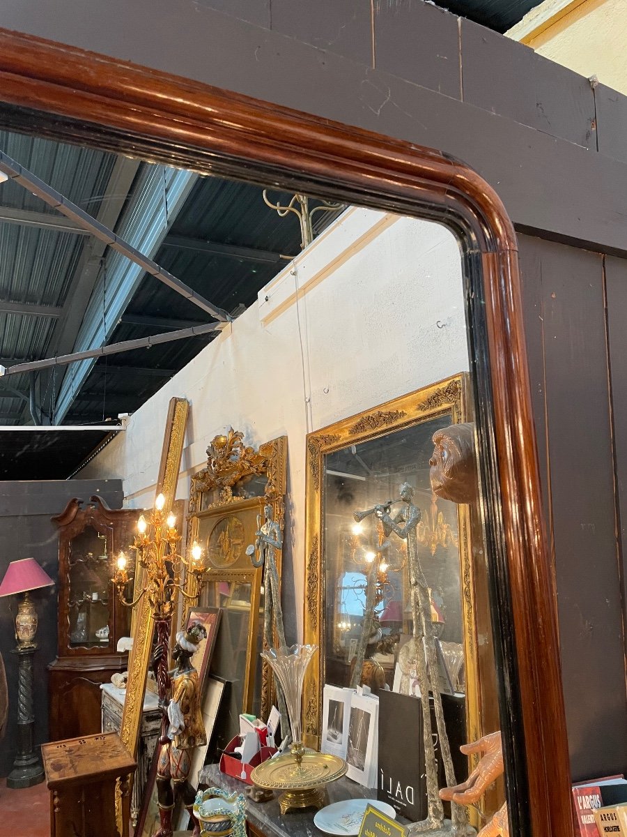 Large Louis Philippe Period Rosewood Mirror -photo-4