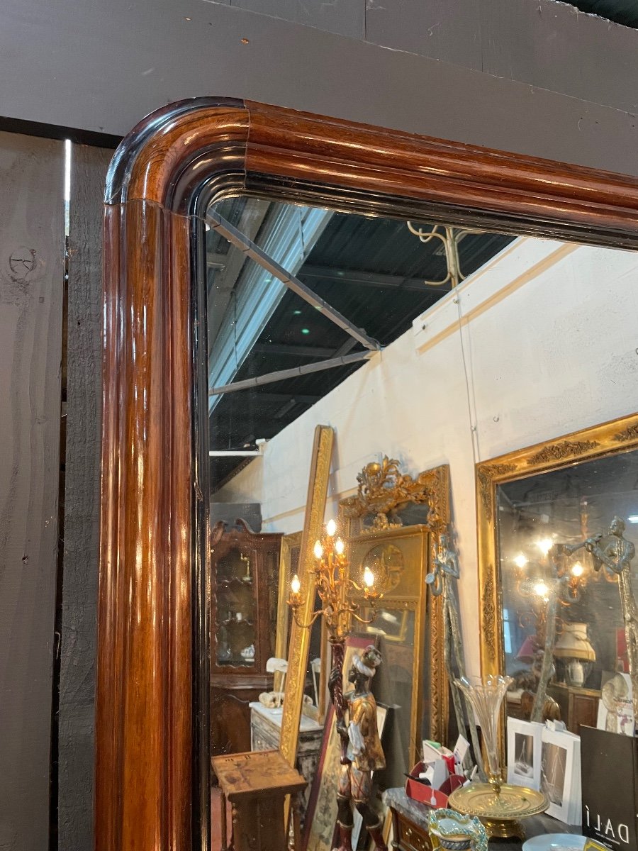 Large Louis Philippe Period Rosewood Mirror -photo-1