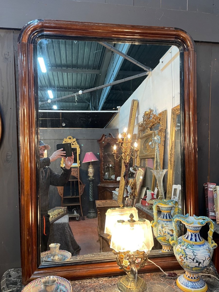 Large Louis Philippe Period Rosewood Mirror 