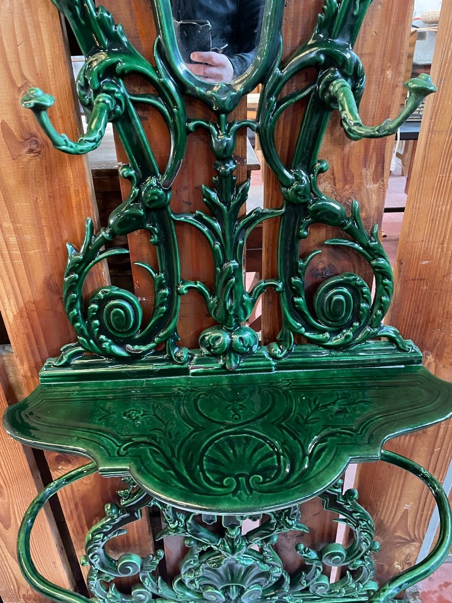 Alfred Corneau Enameled Cast Iron Coat Rack-photo-4