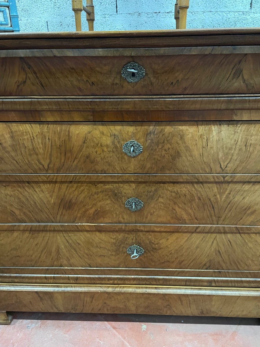 Louis Philippe Period Chest Of Drawers In Docine-photo-3