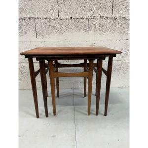 Nesting Tables In Solid Rio Rosewood By Danish Poul Hundevad