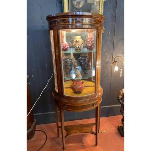 Louis XVI Style Half-moon Display Cabinet 