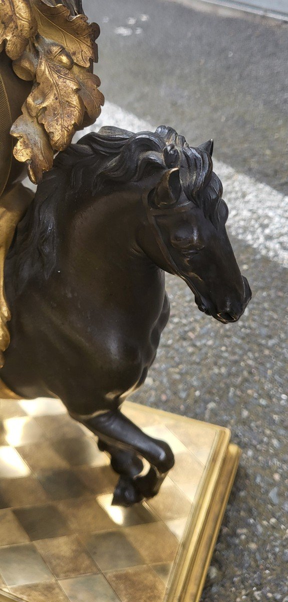 Le Comte's Horse Clock In Paris Bronze Attributed To François Vion-photo-4