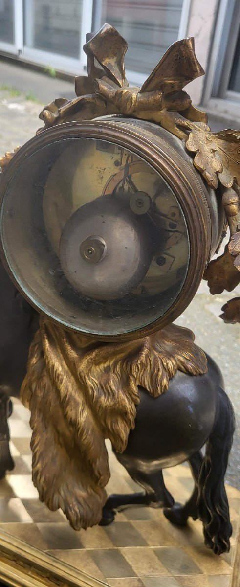 Le Comte's Horse Clock In Paris Bronze Attributed To François Vion-photo-4