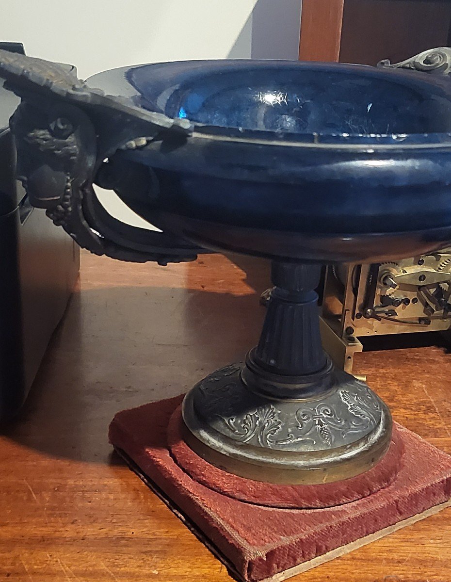 Cast Iron And Blue Stone Cup-photo-1